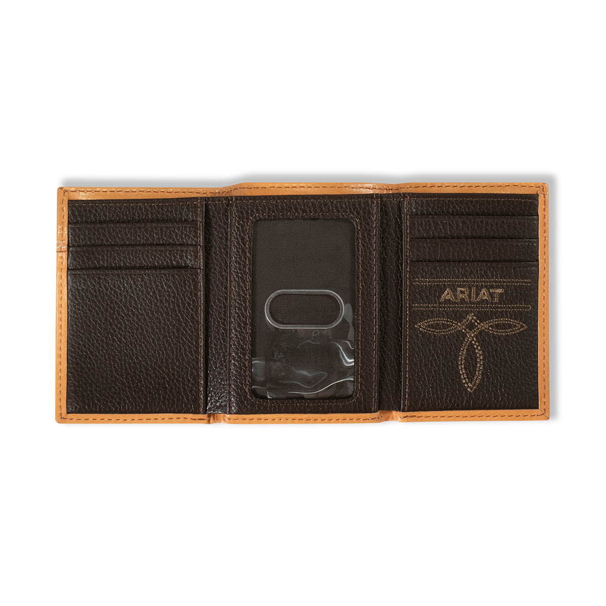 Ariat Mens Trifold Calf Hair Basket Weave Natural A3561748 - view 2