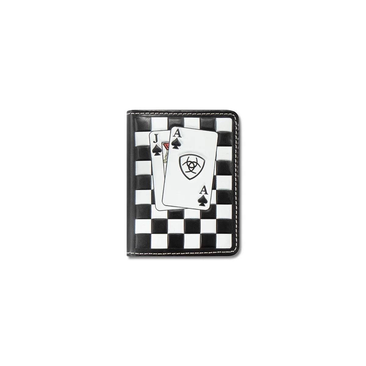 Ariat Mens Checkerboard Cards Bifold Wallet - A3569662