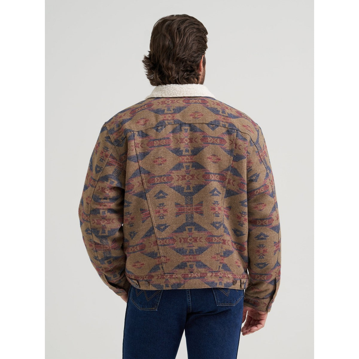 Wrangler Mens Jacquard Jacket - Sherpa Lined 112381904