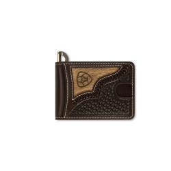 Ariat Mens Bifold Money Clip Calf Hair Overlay - A3562847