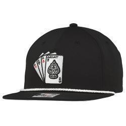 Ariat Mens Cap Black Embroidered Ace Playing Cards - A300086901