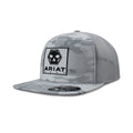 Ariat Mens Cap Snap Back FF110 Skull Bolt White