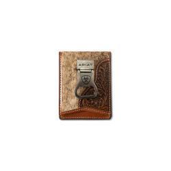 Ariat Mens Floral Embossed Hair On Money Clip - A3564502