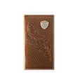 Ariat Mens Floral Basket Weave Rodeo Wallet - A3564008