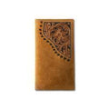 Ariat Mens Roughout Floral Overlay Rodeo Wallet - A3565008