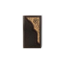 Ariat Mens Rodeo Calf Hair Overlay Wallet - A3562647