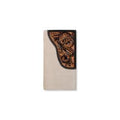 Ariat Mens Roughout Floral Overlay Grey Rodeo Wallet - A3567206