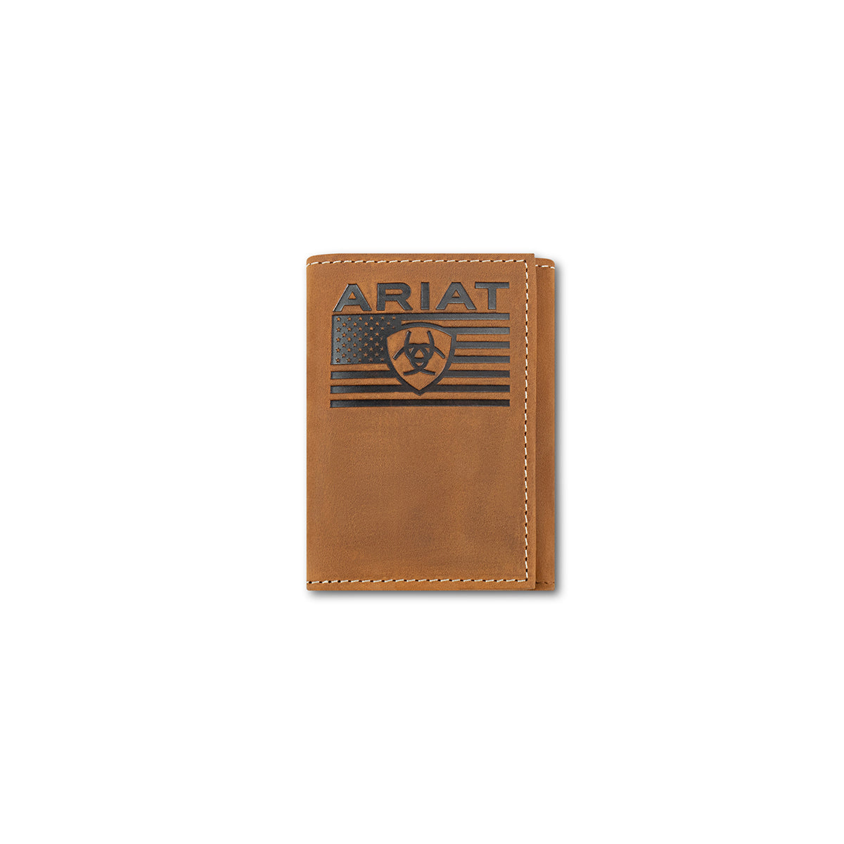 Ariat Mens Flag Embossed Trifold Wallet - A3570044