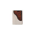 Ariat Mens Roughout Floral Overlay Grey Trifold Wallet - A3567306