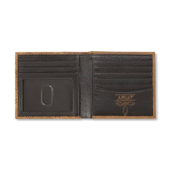 Ariat Bifold Roughout Croco Wallet-A3561008