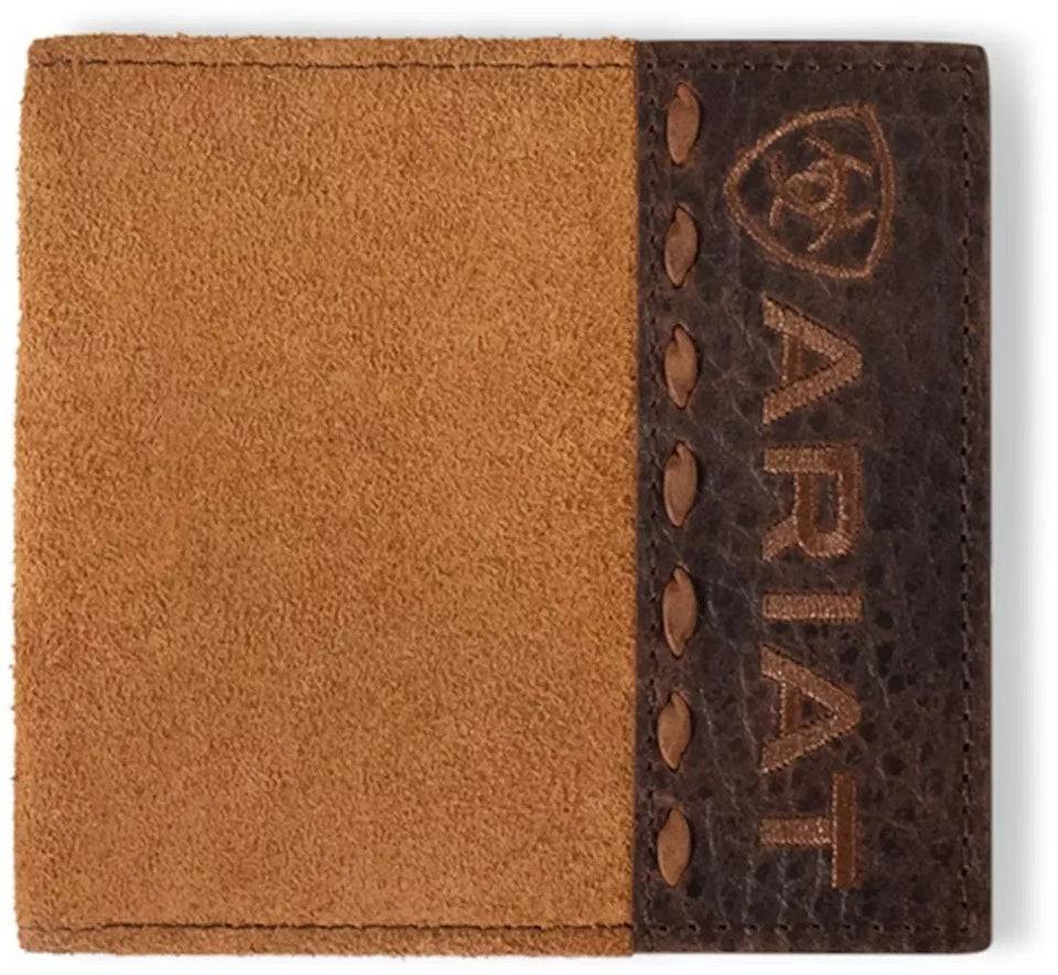 Ariat Bifold Roughout Croco Wallet-A3561008