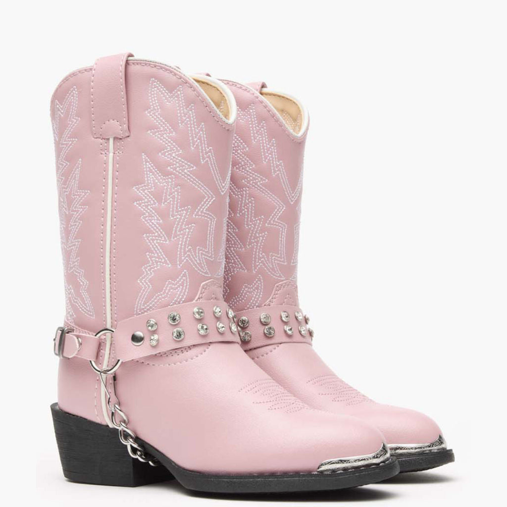Durango Kids Lil' Durango Pink Rhinestone Western Boot-BT568