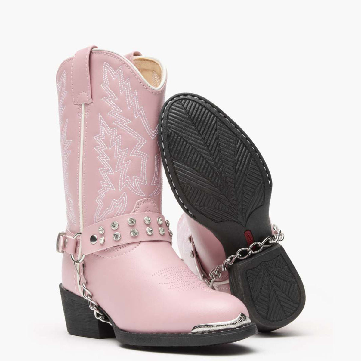 Durango Kids Lil' Durango Pink Rhinestone Western Boot-BT568