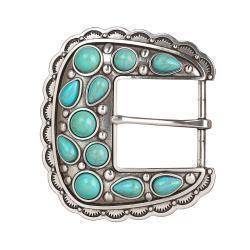 Blazin Roxx Womens Turquoise Square Buckle - 37931