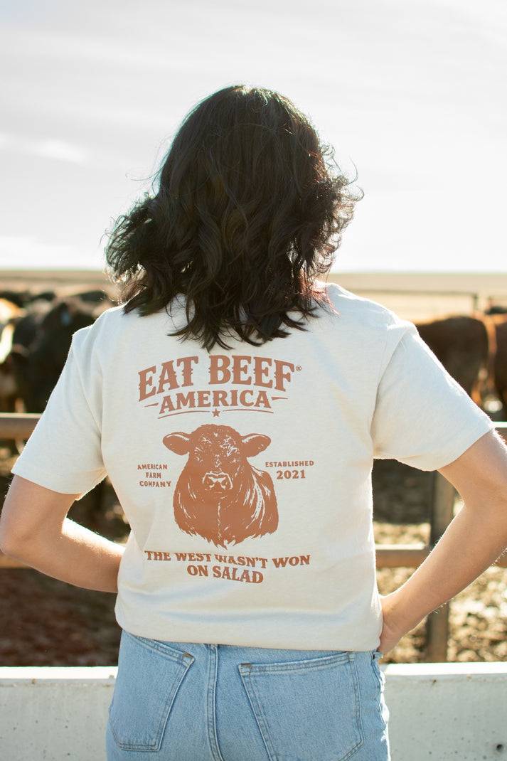 American Farm Company Womens Eat Beef America Tee - WT14