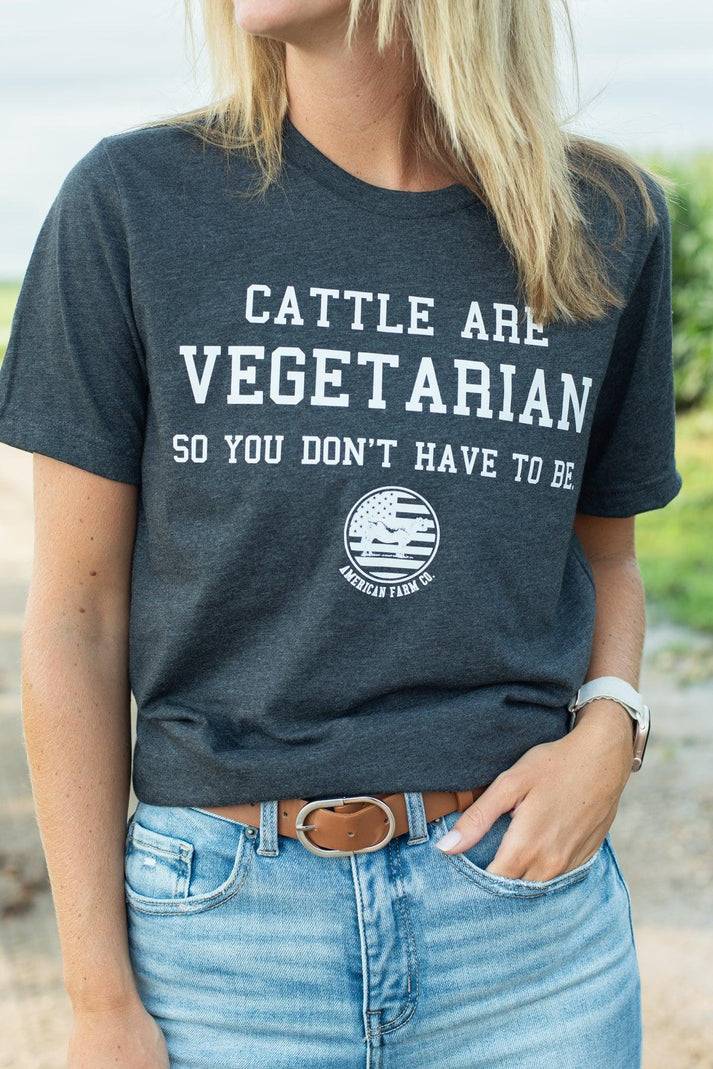 American Farm Company Cattle Are Vegetarian Tee - MT08