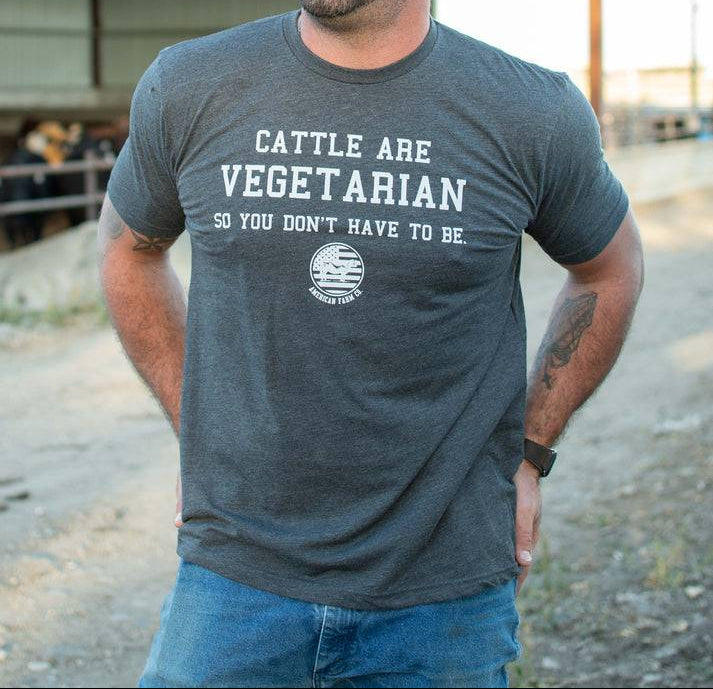 American Farm Company Cattle Are Vegetarian Tee - MT08