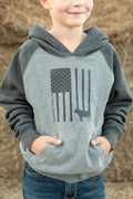 American Farm Company Toddler Cow Flag Hoodie - BS05T
