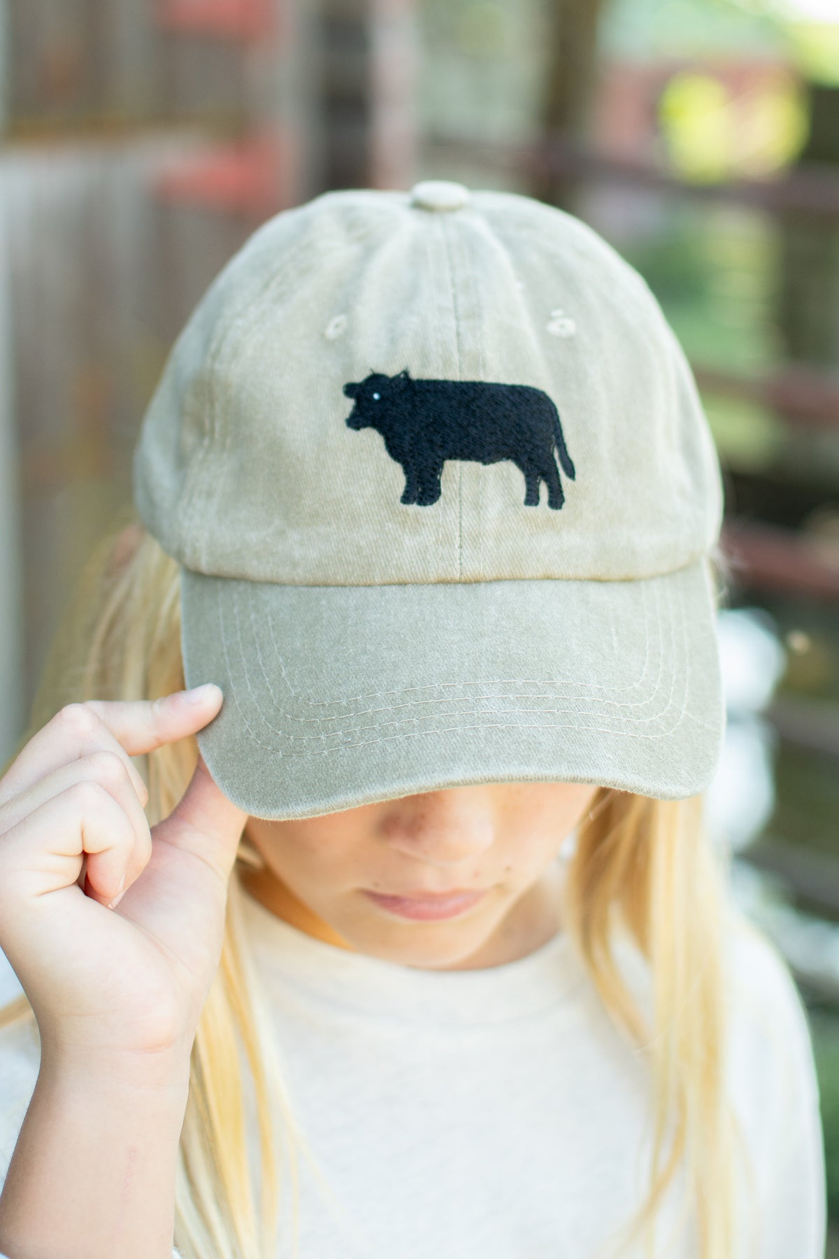Kids Cow Patch Cap - A20