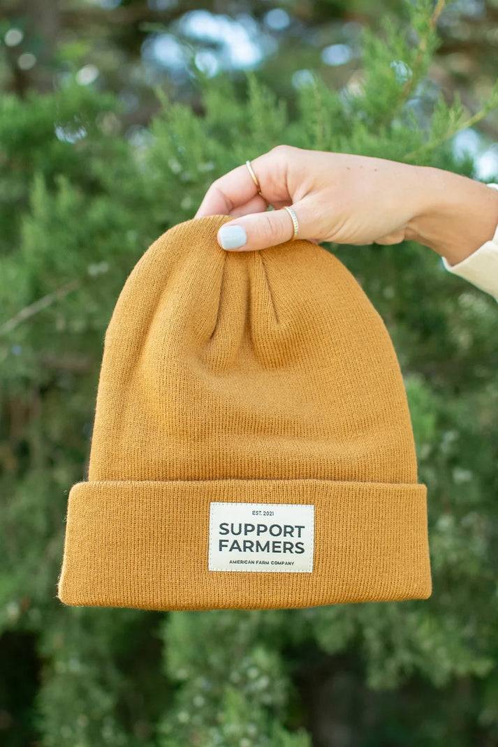 American Farm Company Yellow Support Farmers Beanie - A14