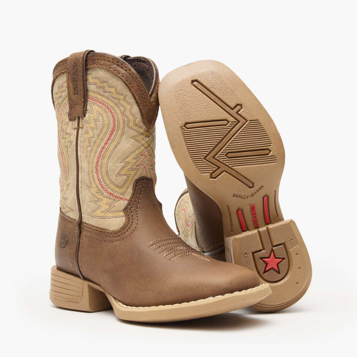 Durango Kids Lil' Rebel Pro Coffee and Bone Western Boot-DBT0241Y