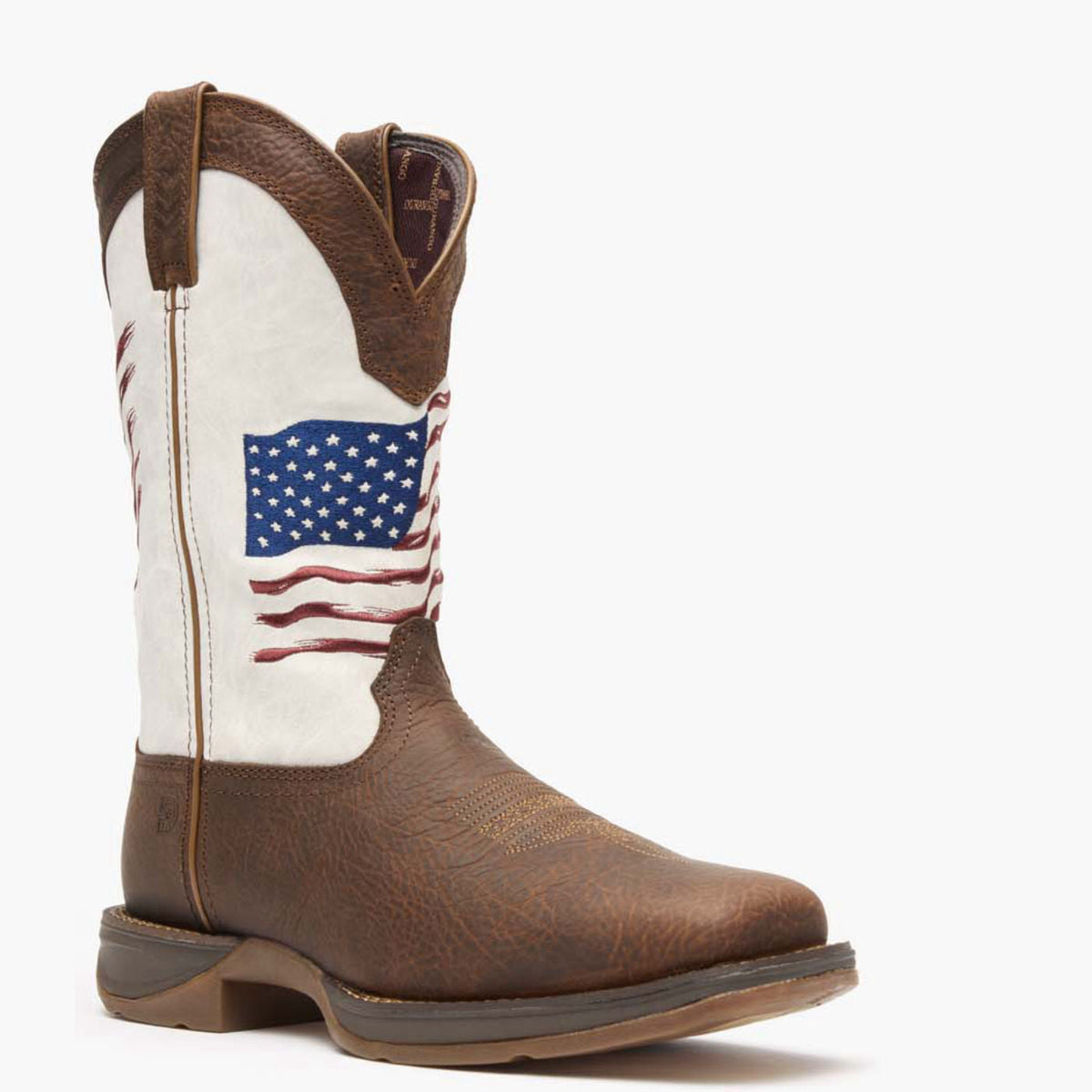 Durango Mens Rebel Distressed Flag Embroidery Western Boot-DDB0312