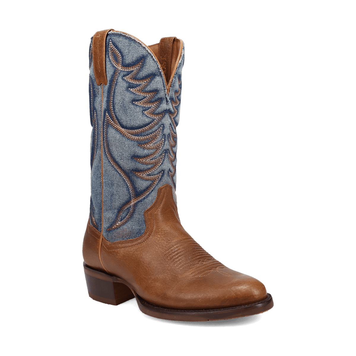 Dan Post Mens Bullock Leather and Denim Western Boot-DP3315