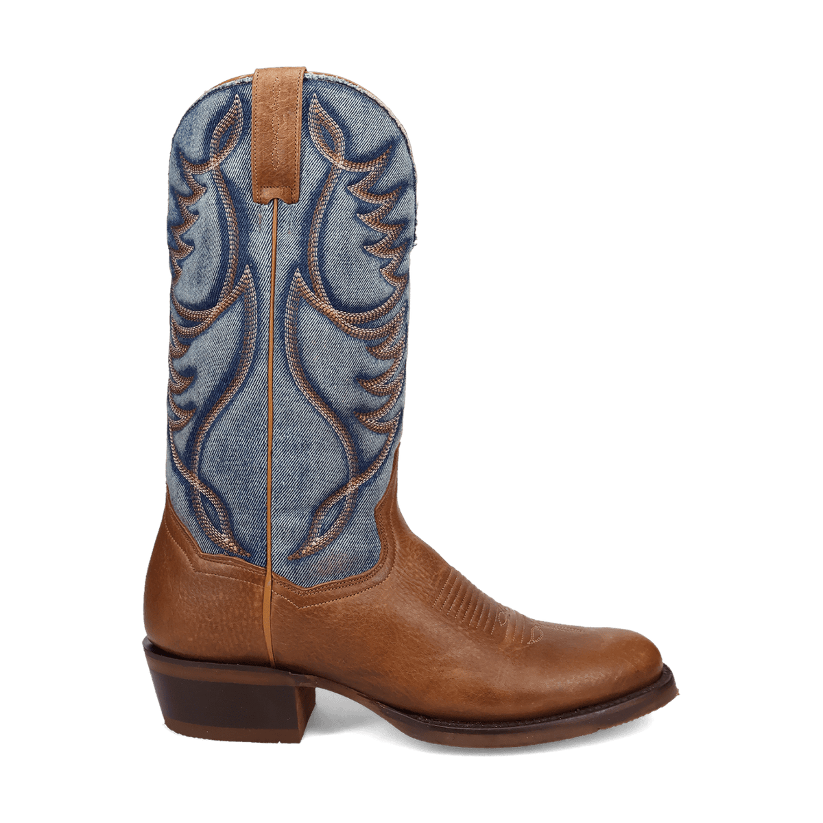 Dan Post Mens Bullock Leather and Denim Western Boot-DP3315
