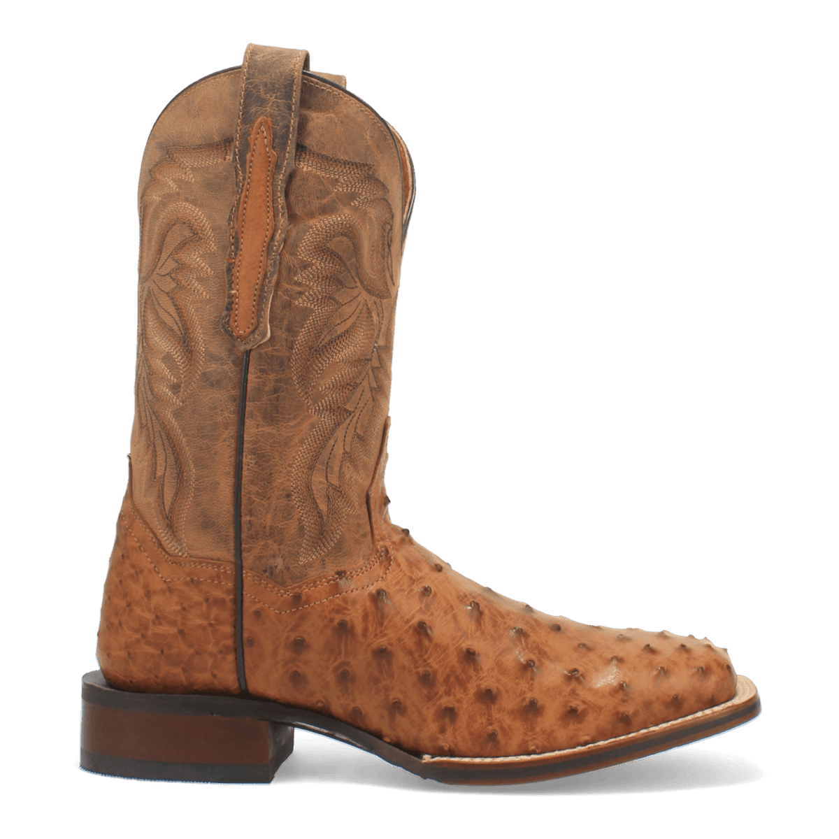 Dan Post Mens Alamosa Full Quill Ostrich Leather Western Boot Tan-DP3876