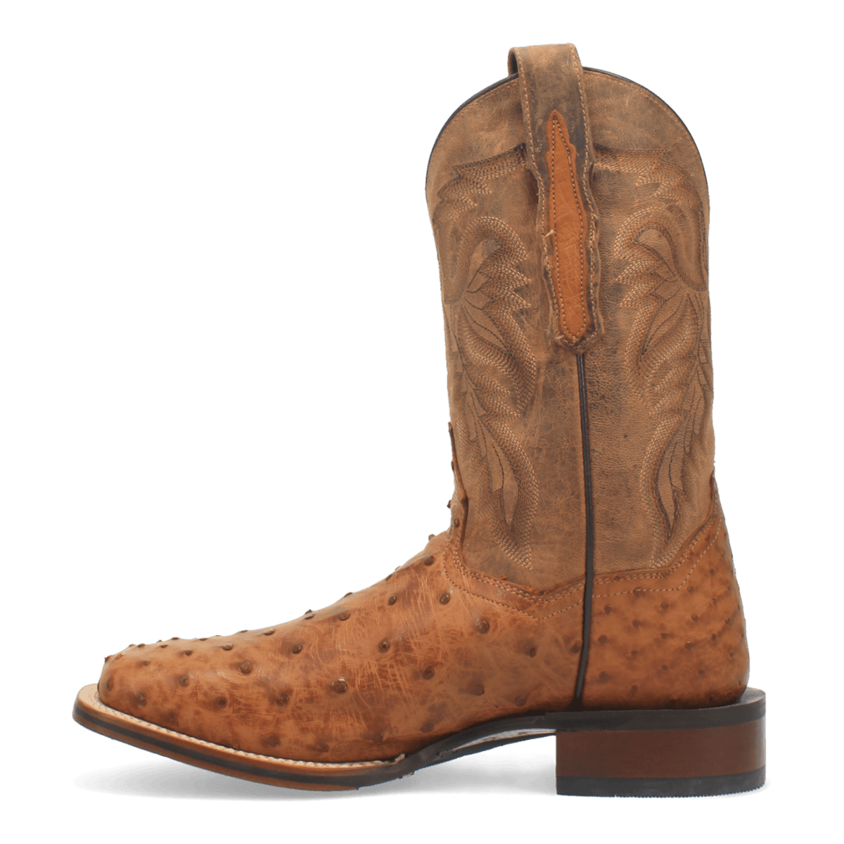 Dan Post Mens Alamosa Full Quill Ostrich Leather Western Boot Tan-DP3876