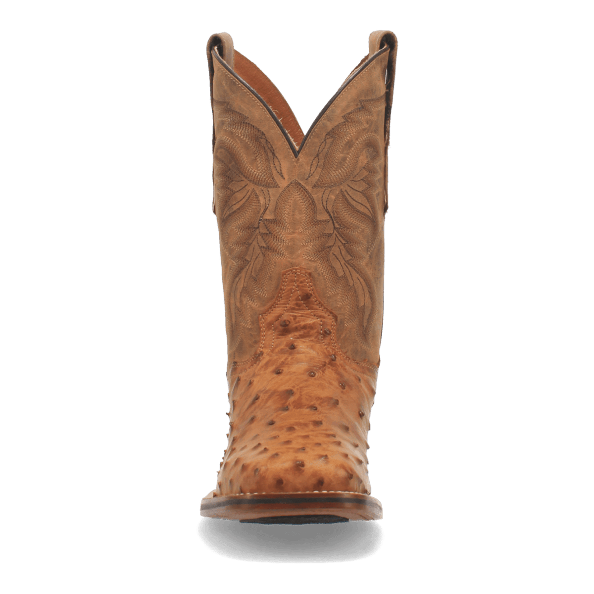 Dan Post Mens Alamosa Full Quill Ostrich Leather Western Boot Tan-DP3876