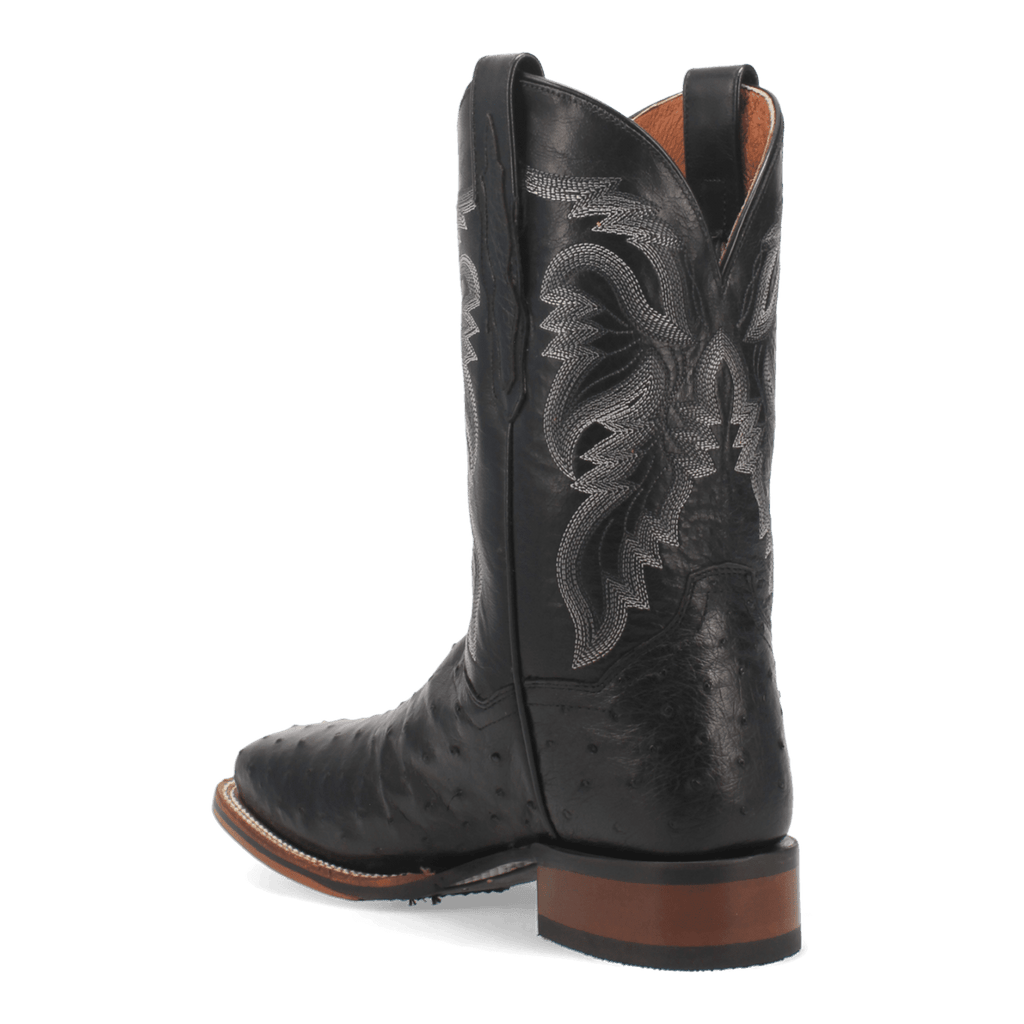 Dan Post Mens Alamosa Full Quill Ostrich Leather Western Boot Black-DP4873
