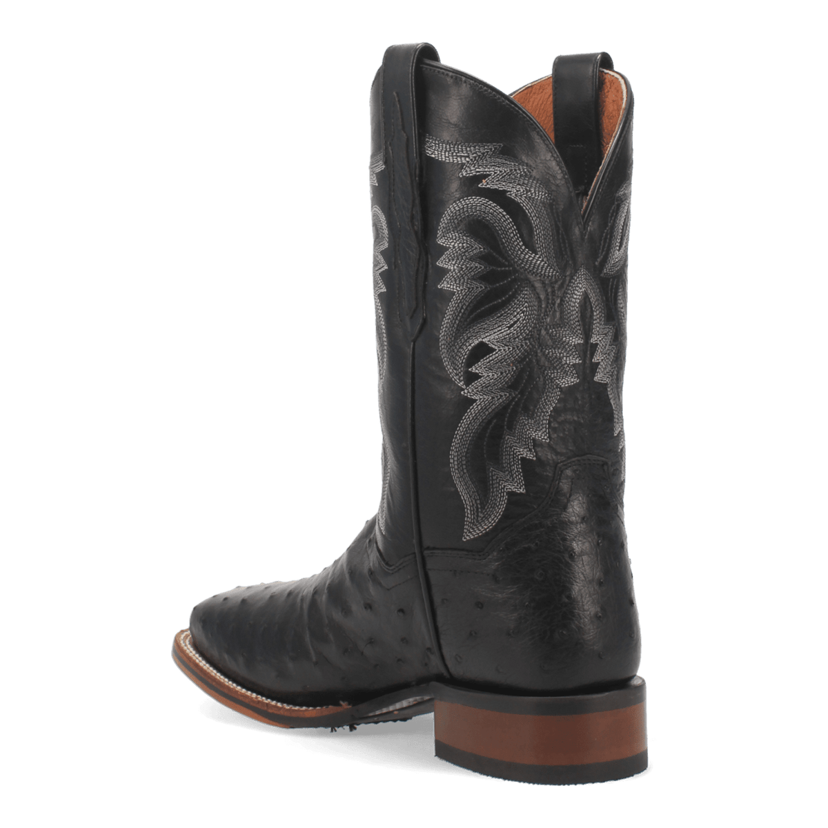 Dan Post Mens Alamosa Full Quill Ostrich Leather Western Boot Black-DP4873
