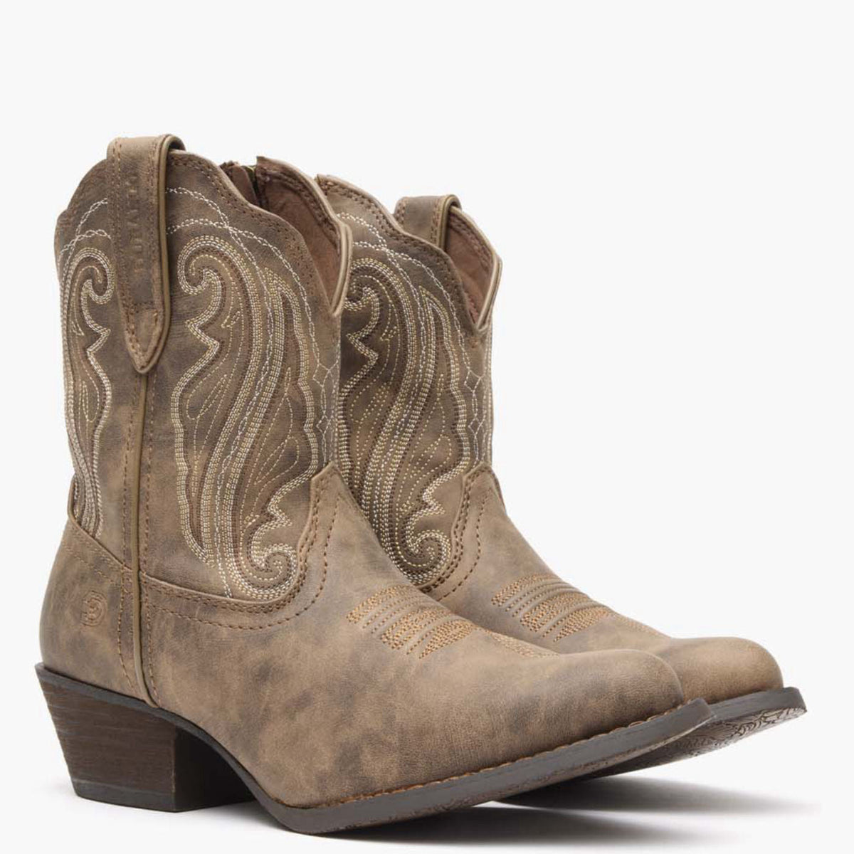 Durango Womens Crush Distressed Shortie Western Boot-DRD0372