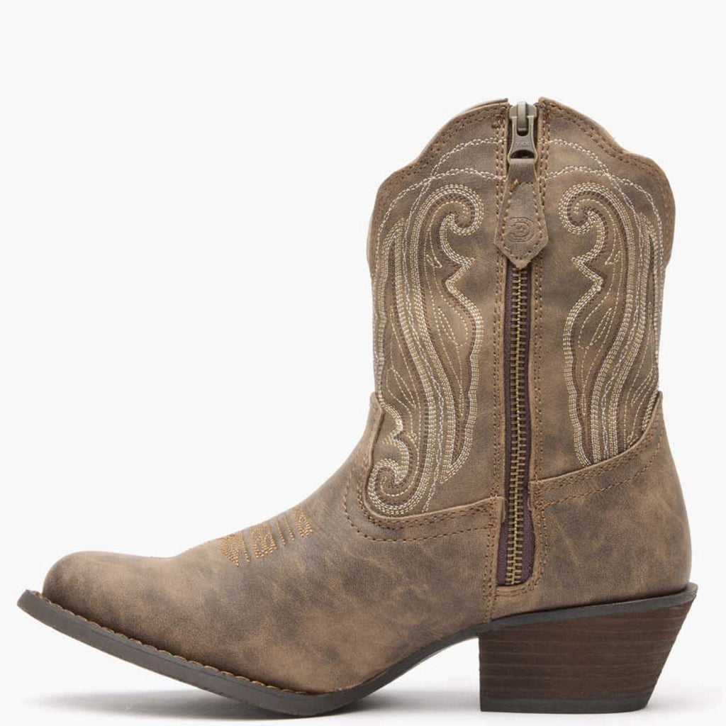 Durango Womens Crush Distressed Shortie Western Boot-DRD0372