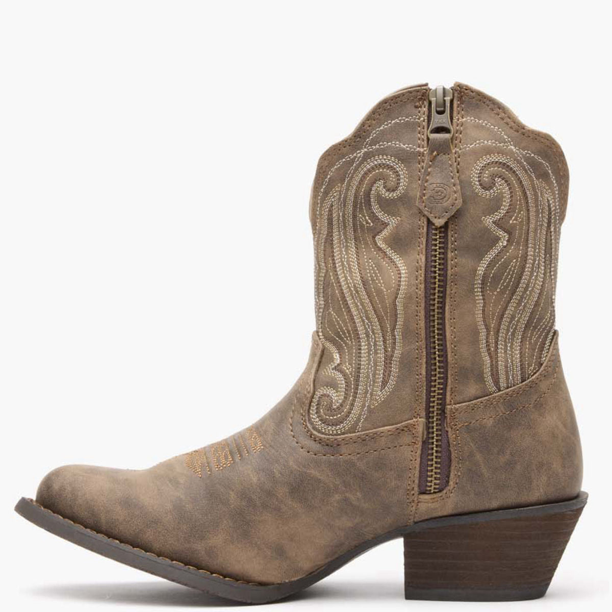 Durango Womens Crush Distressed Shortie Western Boot-DRD0372