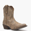 Durango Womens Crush Distressed Shortie Western Boot-DRD0372