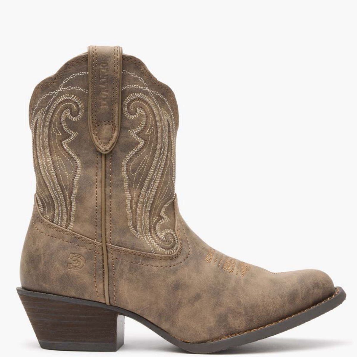 Durango Womens Crush Distressed Shortie Western Boot-DRD0372