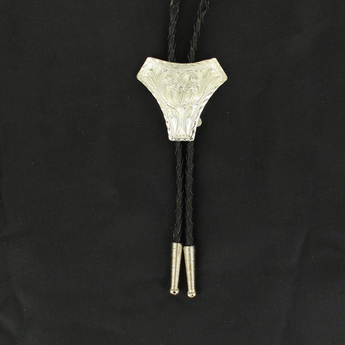 Double S Adult Engraved Triangle Bolo Tie - 22150