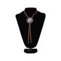 Double S Clear Crystal Center Adult Bolo Tie - 22419