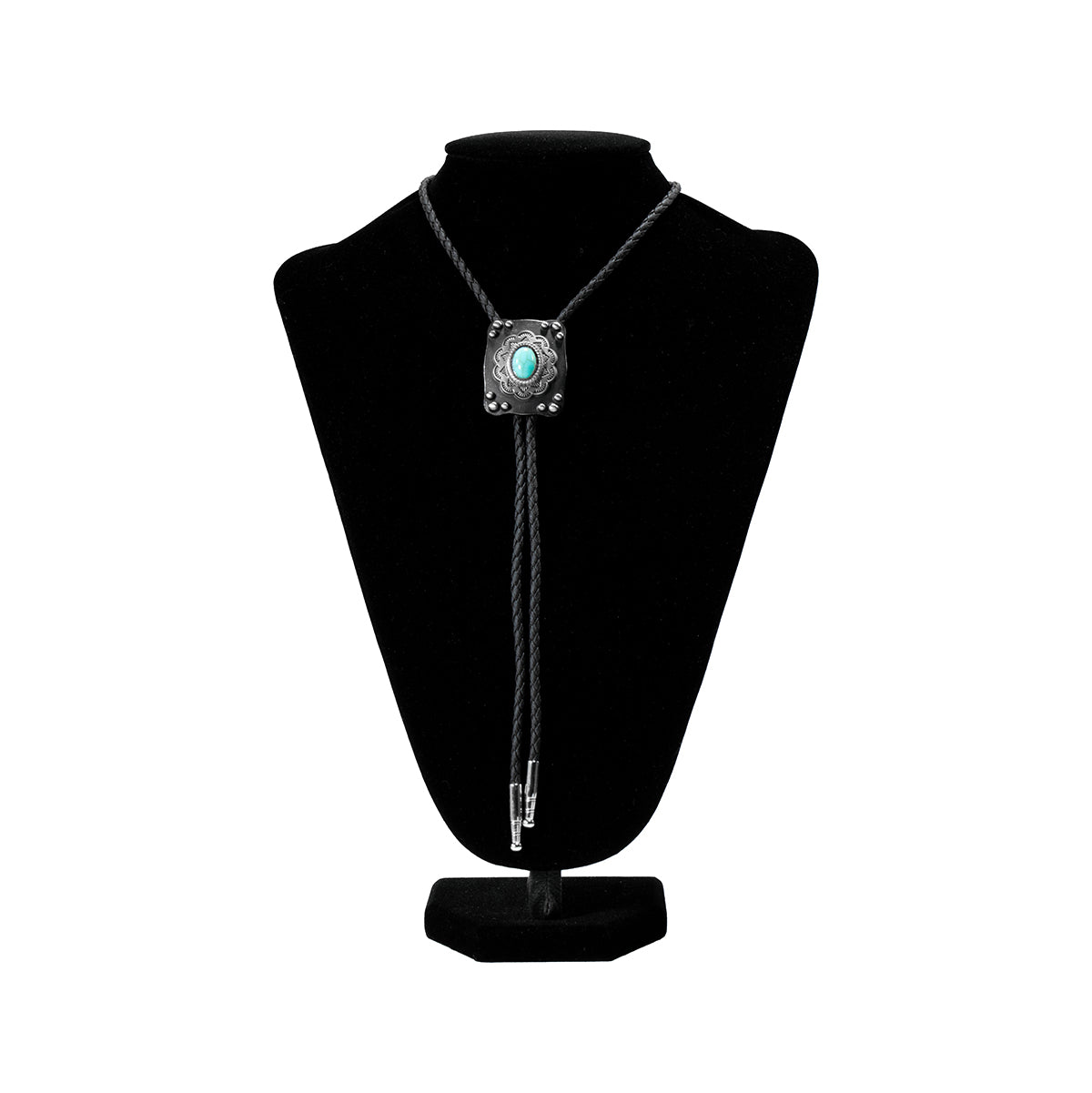 Double S Dark Antique Turquoise Adul Bolo Tie
