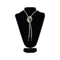 Double S Floral Oval Beaded Edge Adult Bolo Tie - 22420