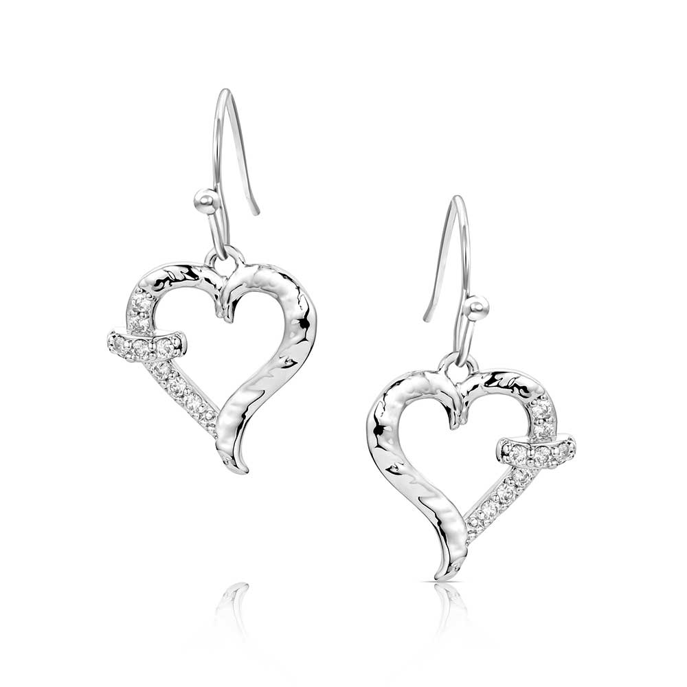 Montana Silversmiths With Love Heart Earrings - ER6226