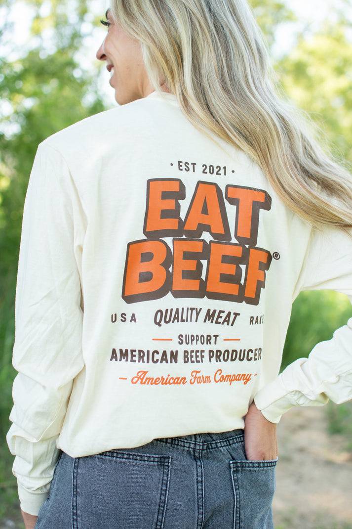 American Farm Company Womens Eat Beef Long Sleeve - WT13