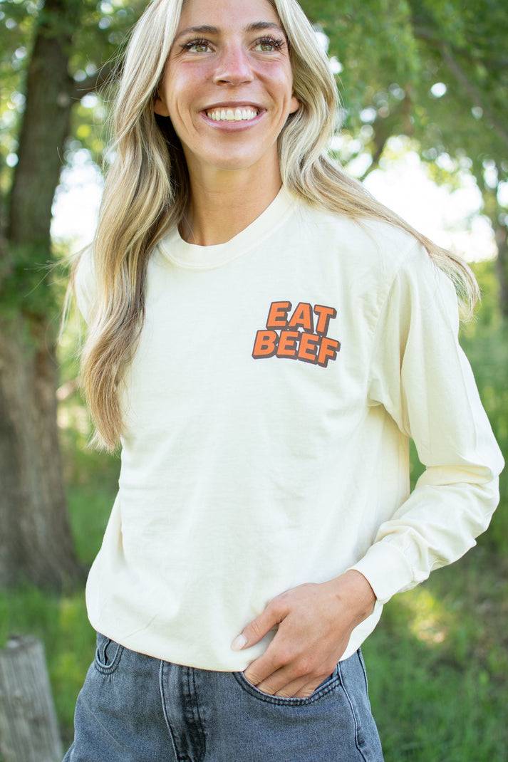 American Farm Company Womens Eat Beef Long Sleeve - WT13