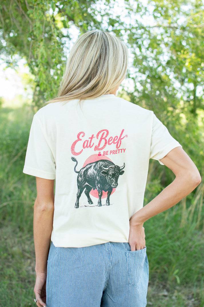 American Farm Company Womens Eat Beef & Be Pretty Tee - WT08