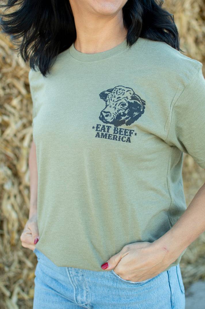 American Farm Company Eat Beef America Tee - WT07