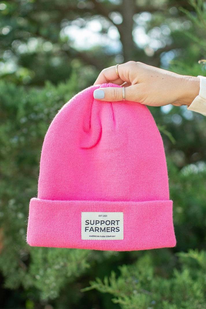 American Farm Company Pink Support Farmers Beanie - A15