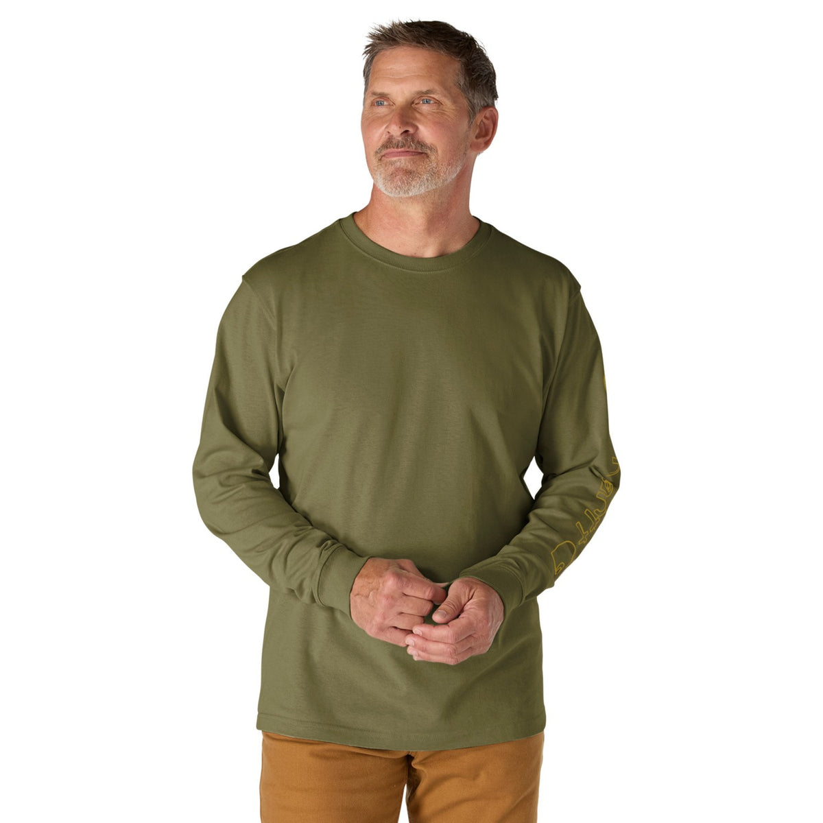Carhartt Mens Loose Fit Heavyweight Long-Sleeve Logo Sleeve Graphic T-Shirt K231-GL8 - view 2