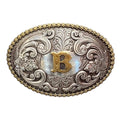 Nocona Oval Initial B Belt Buckle-37072-B